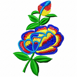 Flowers And Tree Embroidery Design 5